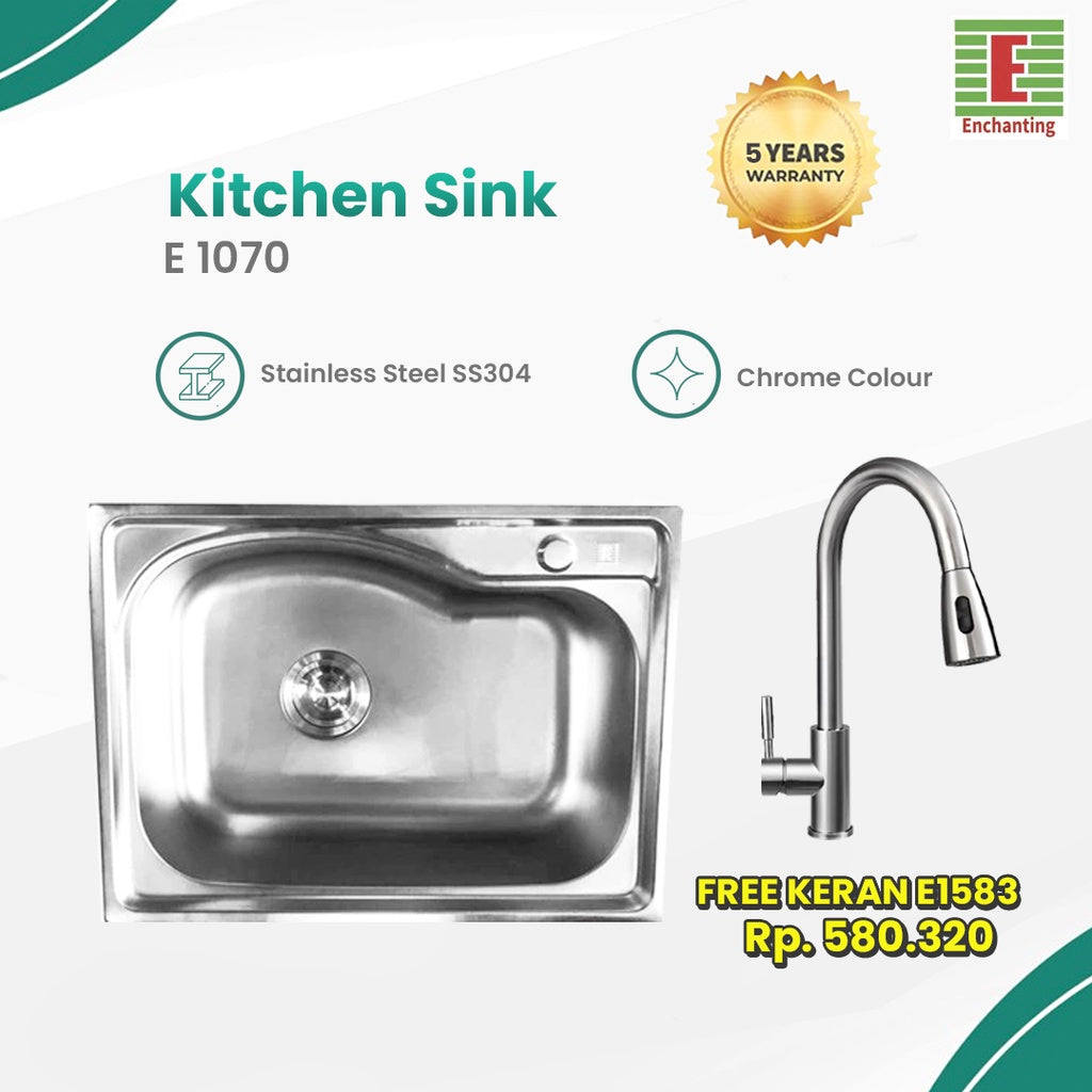 Kitchen Sink Dapur/ Bak Cuci Piring Europe Enchanting E1070