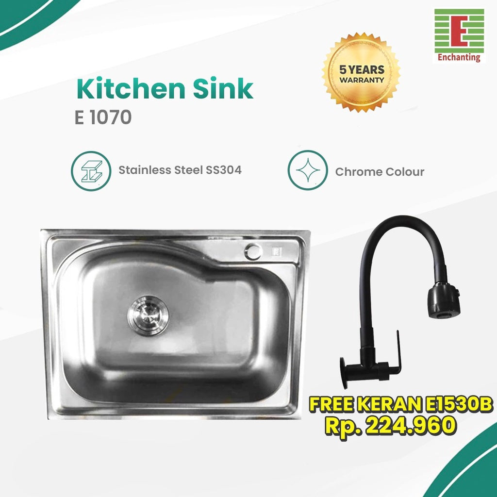 Kitchen Sink Dapur/ Bak Cuci Piring Europe Enchanting E1070
