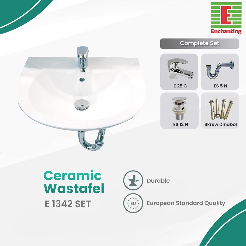 Set Wastafel Keramik Europe Enchanting E1342SET