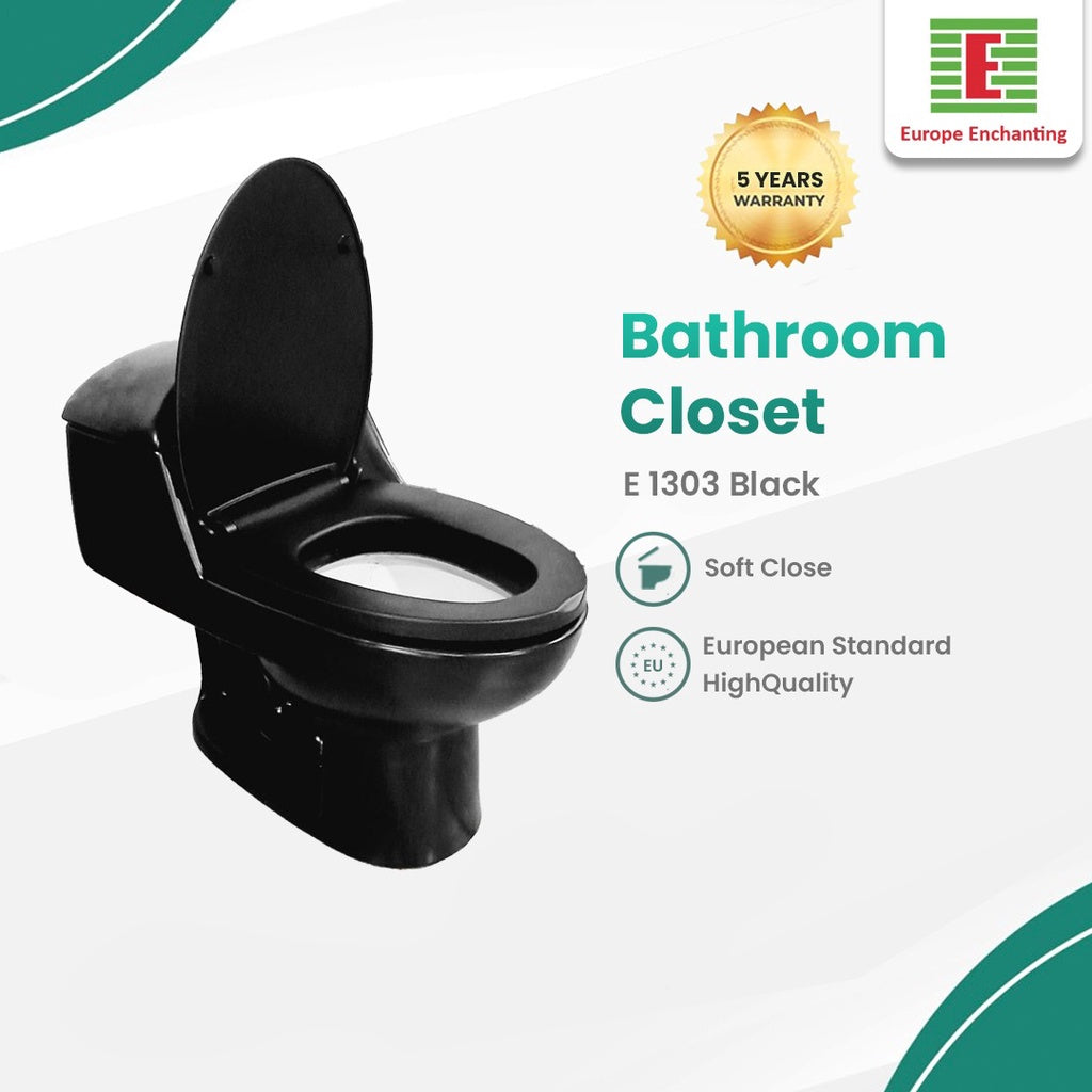 Toilet / Kloset Duduk Keramik Hitam Europe Enchanting E1303 Black