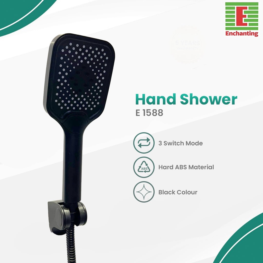 Hand Shower Mandi Hitam Minimalis Europe Enchanting E1588