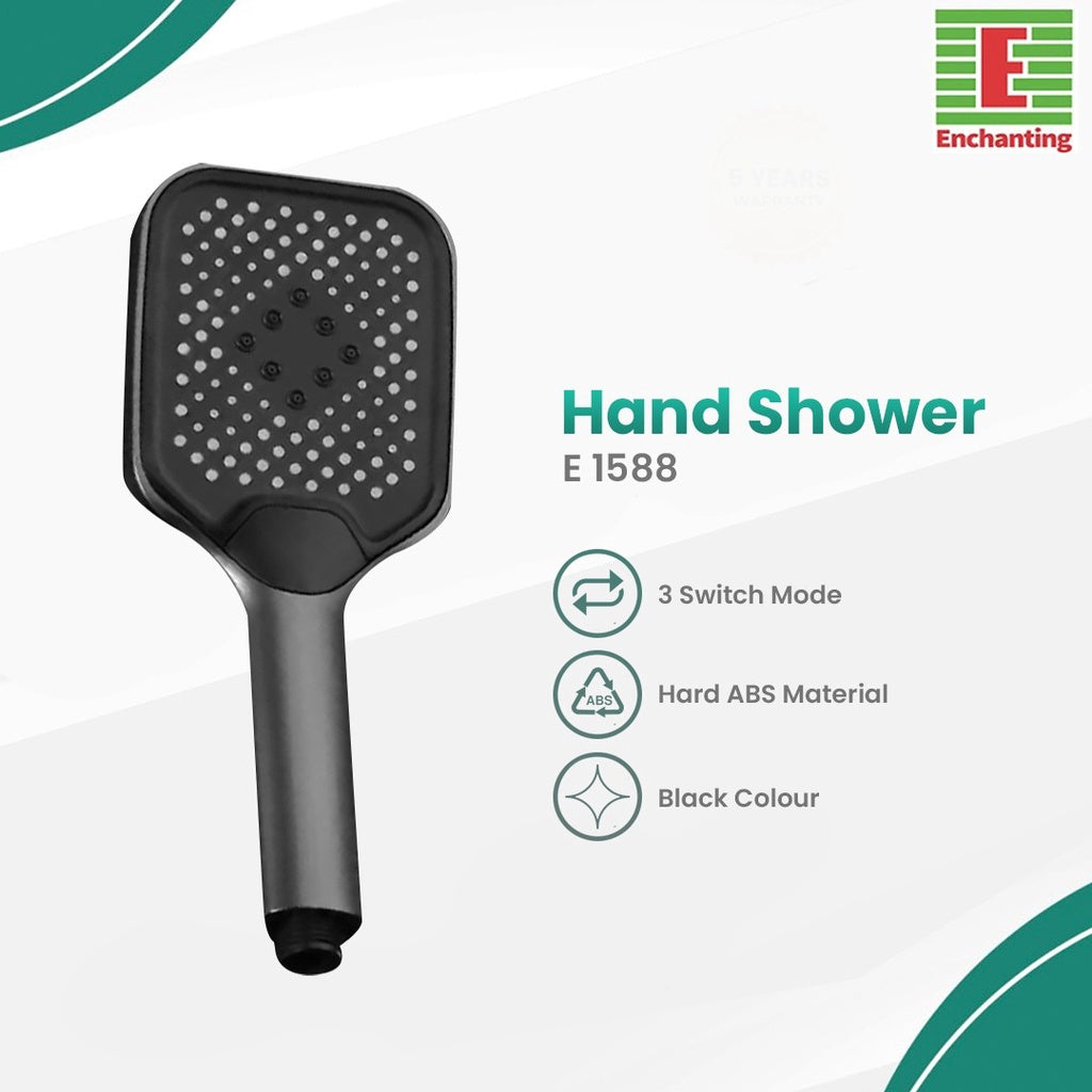 Hand Shower Mandi Hitam Minimalis Europe Enchanting E1588