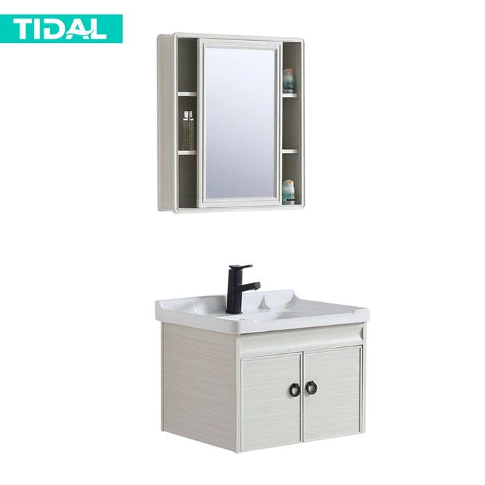 SET Wastafel Kabinet Cermin Modern Minimalis Kamar Mandi Tidal TD064