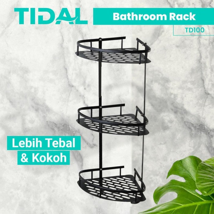 Rak Sudut Tingkat Tempat Sabun Kamar Mandi TD100 Tidal
