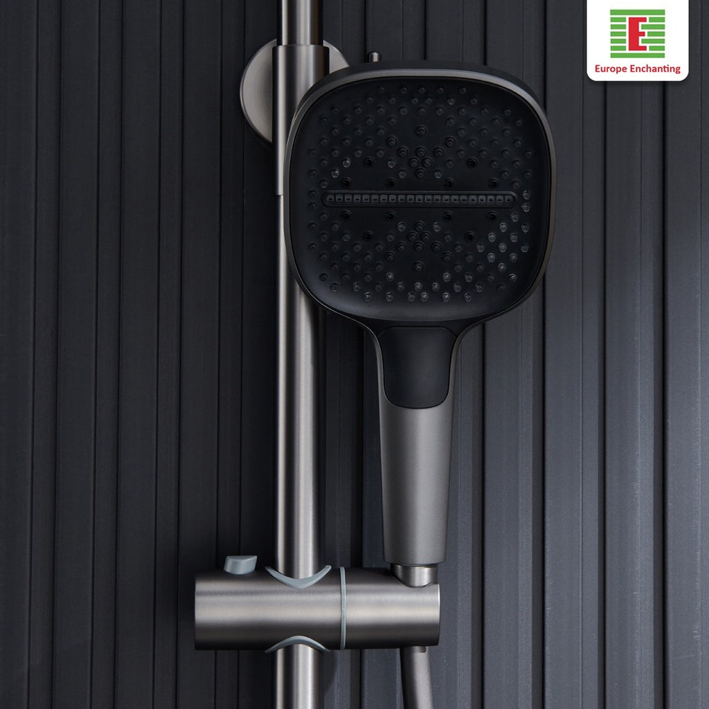 Shower Set LED Black Design Europe Enchanting E1777 HydroPower Series