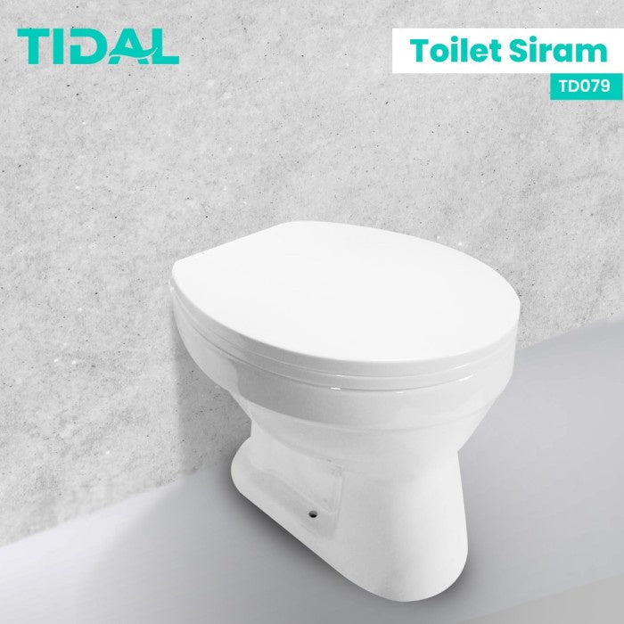 Kloset Siram / Toilet Duduk Manual Tidal TD079 with Cover