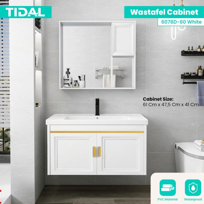 Wastafel Kabinet Cermin Kamar Mandi Minimalis Tidal 6074/6078