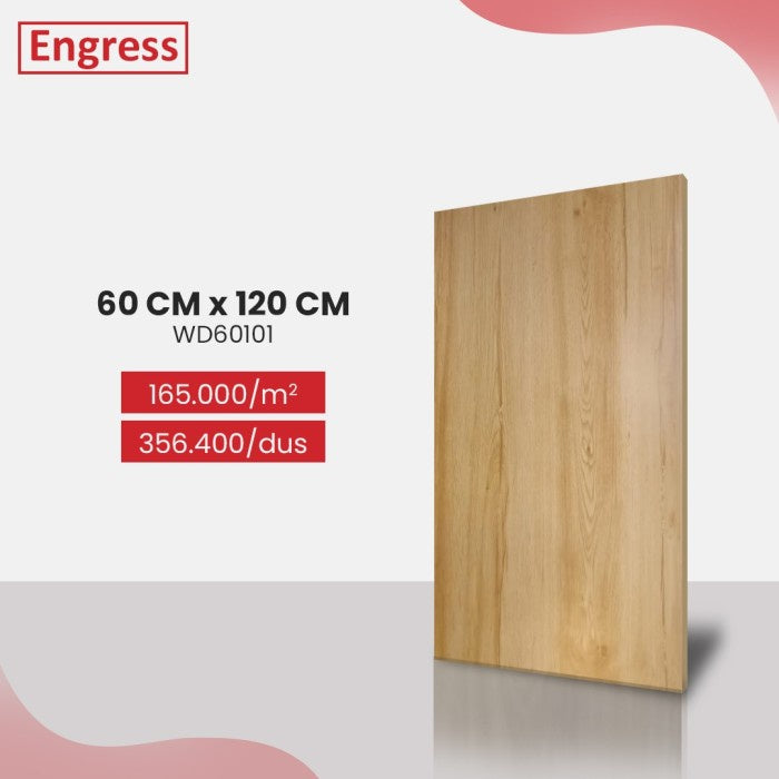 Lantai Granite Tile Wood Motif Natural 60x120 Engress WD60101/WD60102