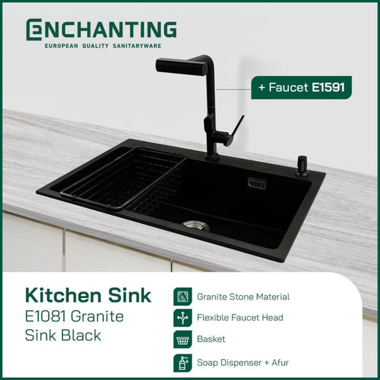 Granite Kitchen Sink Dapur / Bak Cuci Piring Europe Enchanting E1081