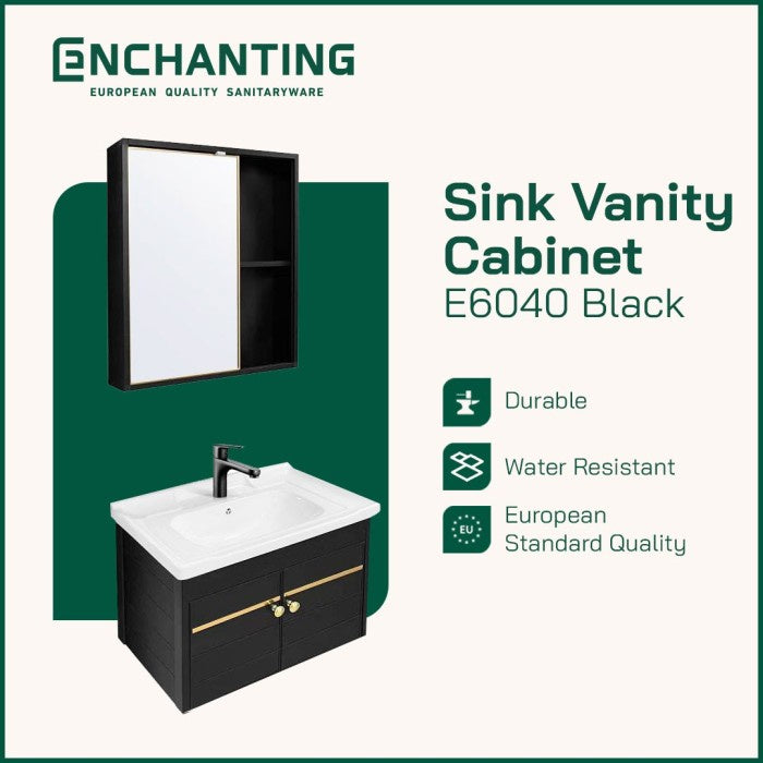 Wastafel Kabinet Minimalis Cermin Kamar Mandi Europe Enchating E6040