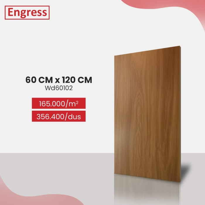 Lantai Granite Tile Wood Motif Natural 60x120 Engress WD60101/WD60102
