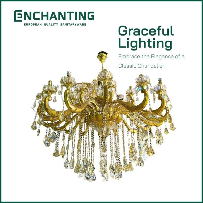ENCHANTING Lampu Plafond Ruang Tamu Model Classic Elegant 88795/16+8