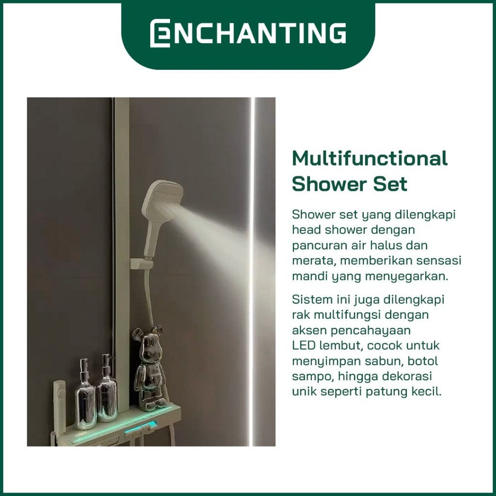 ENCHANTING Shower Set LED Piano Design Europe Enchanting E1779 & E1780 Hydropower Series