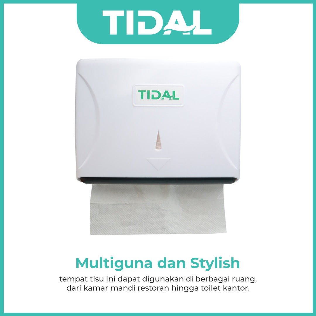 TIDAL Paper Holder Tempat Tissue Kamar Mandi ABS Berkualitas Hitam Putih White Black Tidal Modern TD034