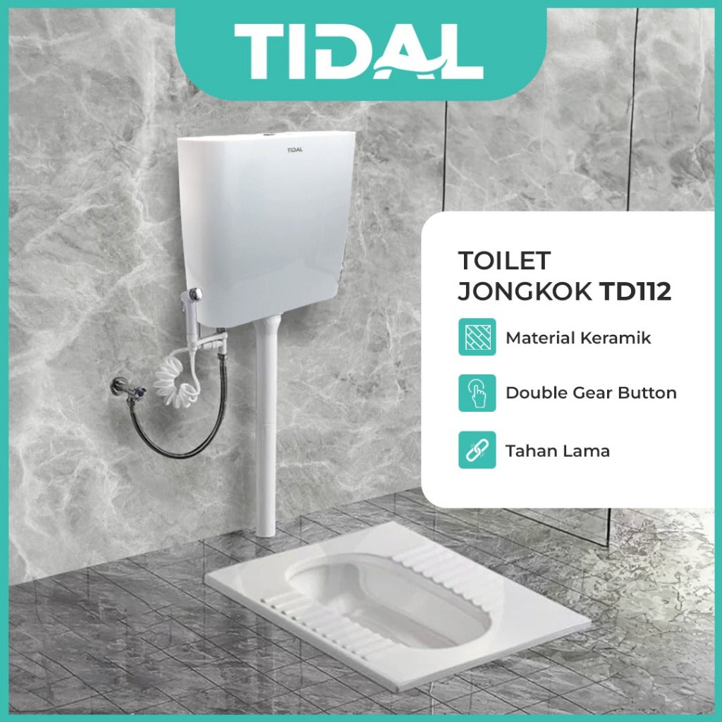 SET Toilet / Kloset Jongkok Tidal TD112/TD131 with Flush