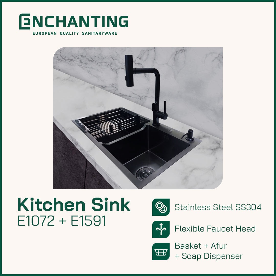 Set Kitchen Sink Bak Cuci Piring Europe Enchanting E1072