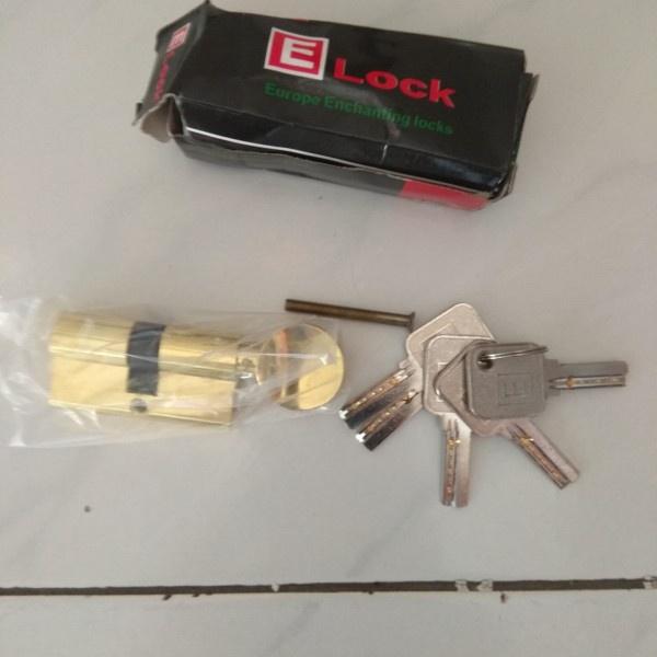 Silinder / Anak / Isi Kunci Pintu Elock Europe Enchanting SNKey60mmGold Model Putar
