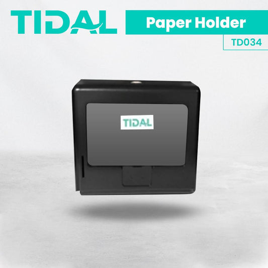 Paper Holder Tempat Tissue Kamar Mandi Hitam Tidal TD034
