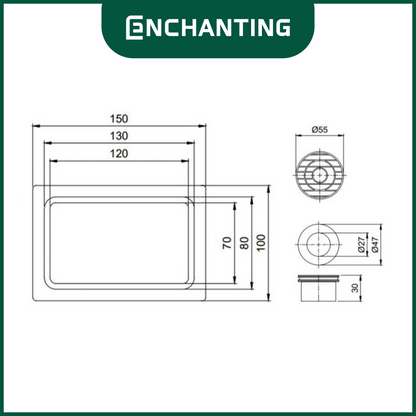 Floor Drain / Saringan Got Stainless Steel Europe Enchanting E1550
