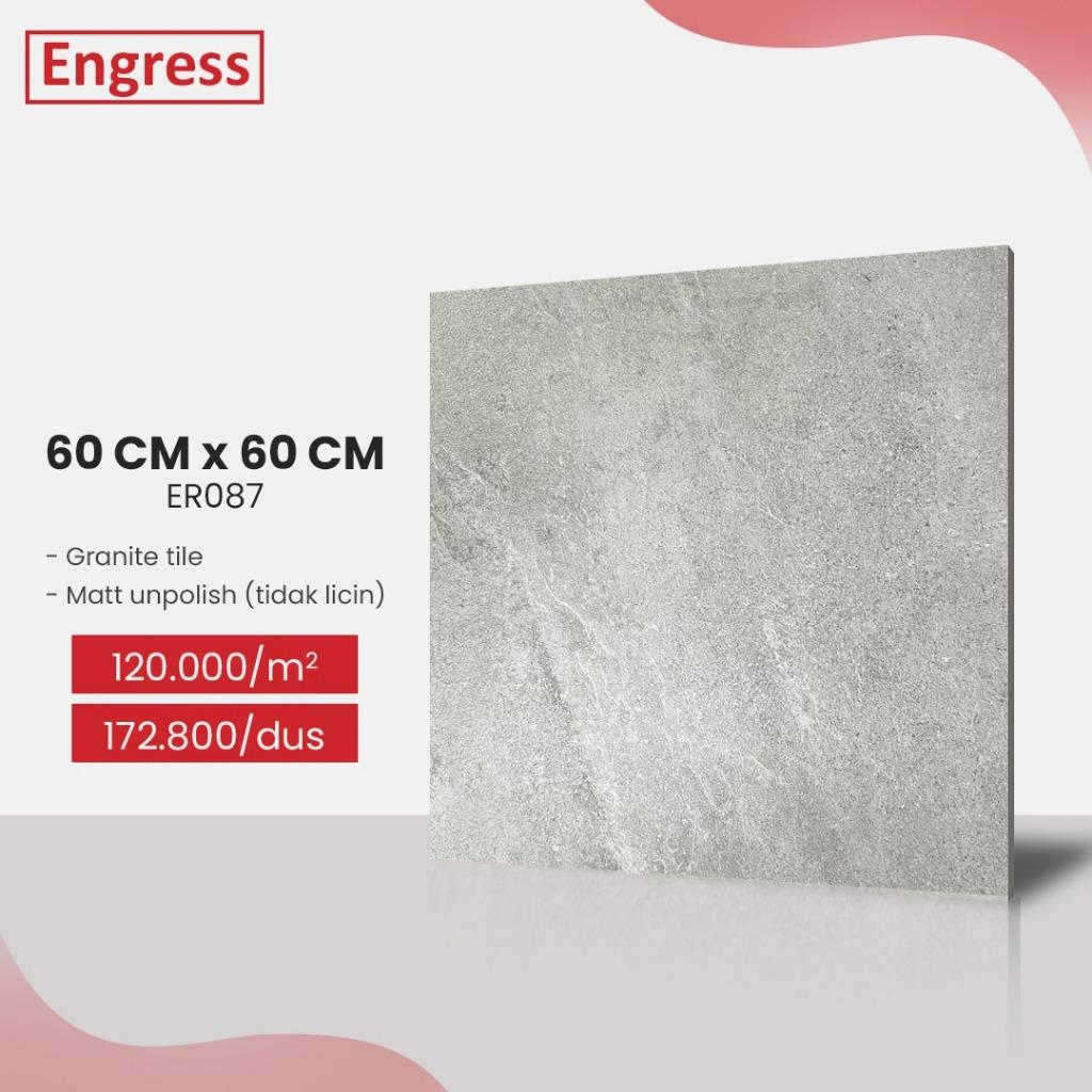 Granite Tile Lantai 60x60 Matt Unpolish Stone Motif Engress ER087