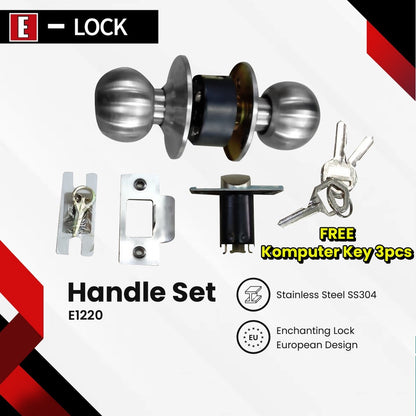 Enchanting kunci bulat kamar mandi Elock E1220 Stainless Steel