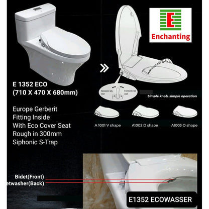 Enchanting Toilet / Kloset Duduk E1352 ECO