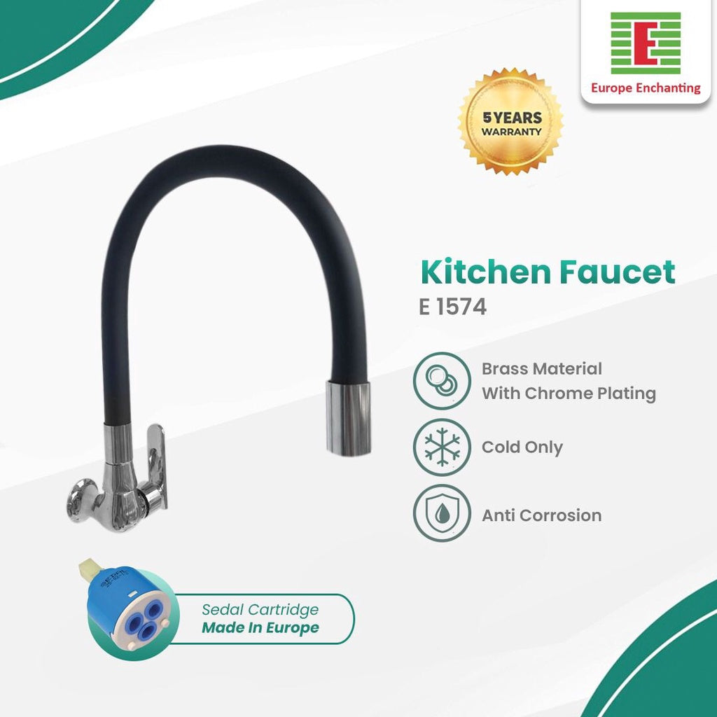 Kitchen Faucet / Keran Air Dapur Europe Enchanting E1574 Tembok Angsa