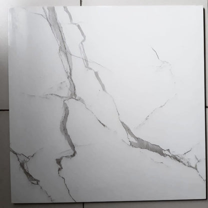 granite tile 60 x 60 glazed Engress carara white