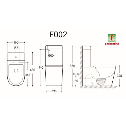 Toilet / Kloset Duduk Keramik Europe Enchanting E002Eco