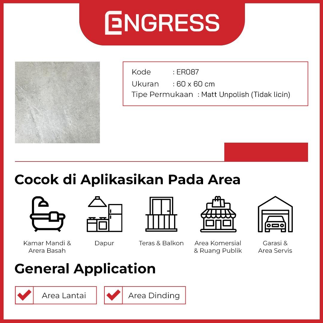 Granite Tile Lantai 60x60 Matt Unpolish Stone Motif Engress ER087