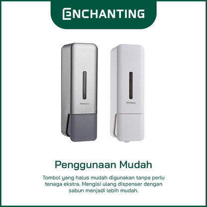 ENCHANTING Tempat Sabun Cair E1603 Liquid Soap Dispenser 250 Ml ABS White Grey