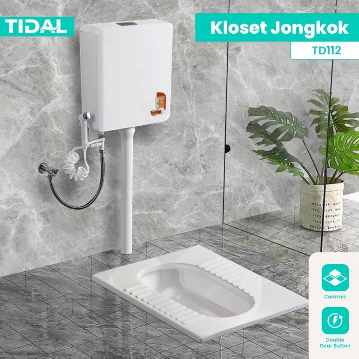 SET Toilet / Kloset Jongkok Tidal TD112/TD131 with Flush