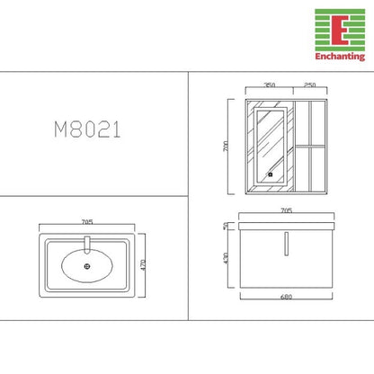 Wastafel Cabinet Set Modern Design Minimalist Europe Enchanting M8021