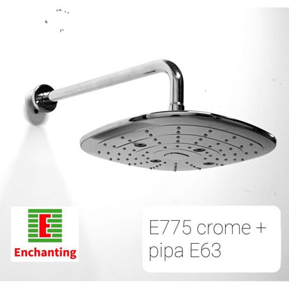 Kepala Shower Mandi Europe Enchanting E775 Chrome + Pipa E63