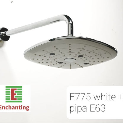 Kepala Shower Mandi Shower Head Europe Enchanting E775 White + Pipa E63