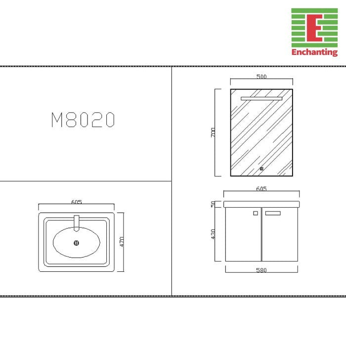 Enchanting Wastafel Kabinet Set Modern Design Minimalist M8020