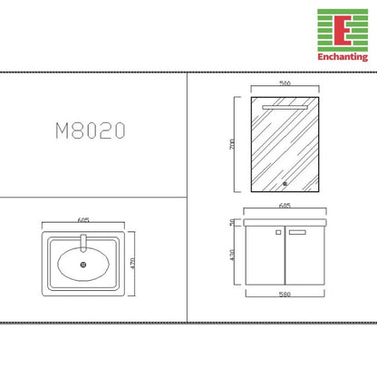 Enchanting Wastafel Kabinet Set Modern Design Minimalist M8020