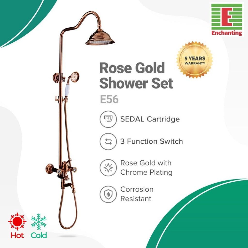 Shower Set Rose Gold Europe Enchanting E56