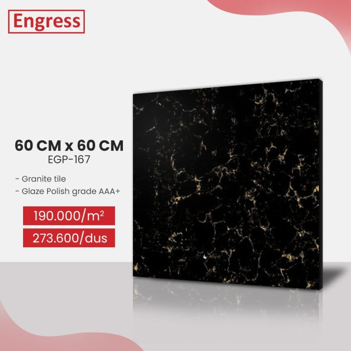 Granite tile lantai 60 x 60 Engress glaze polish Egp167