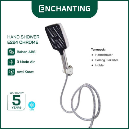 ENCHANTING Hand Shower Kamar Mandi Kepala Shower 3 Mode Air Material ABS E224