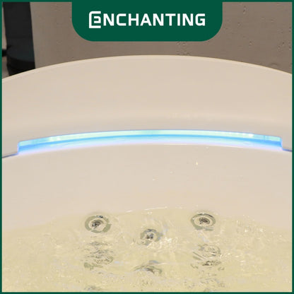 ENCHANTING Bathtub Whirlpool Free Standing LED Kamar Mandi Europe Enchanting Akrilik Luxury Modern E8625