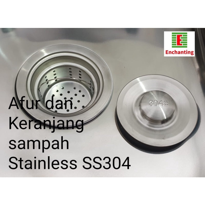 SET Kitchen Sink / Bak Cuci Piring Stainless Steel Europe Enchanting E1073