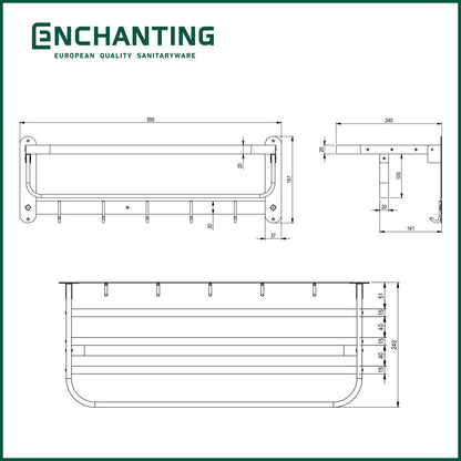 Rak Gantungan Handuk Dinding Europe Enchanting BT002