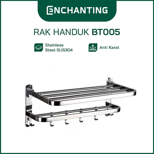 Rak Tempat Handuk Stainless Steel 304 Europe Enchanting BT005