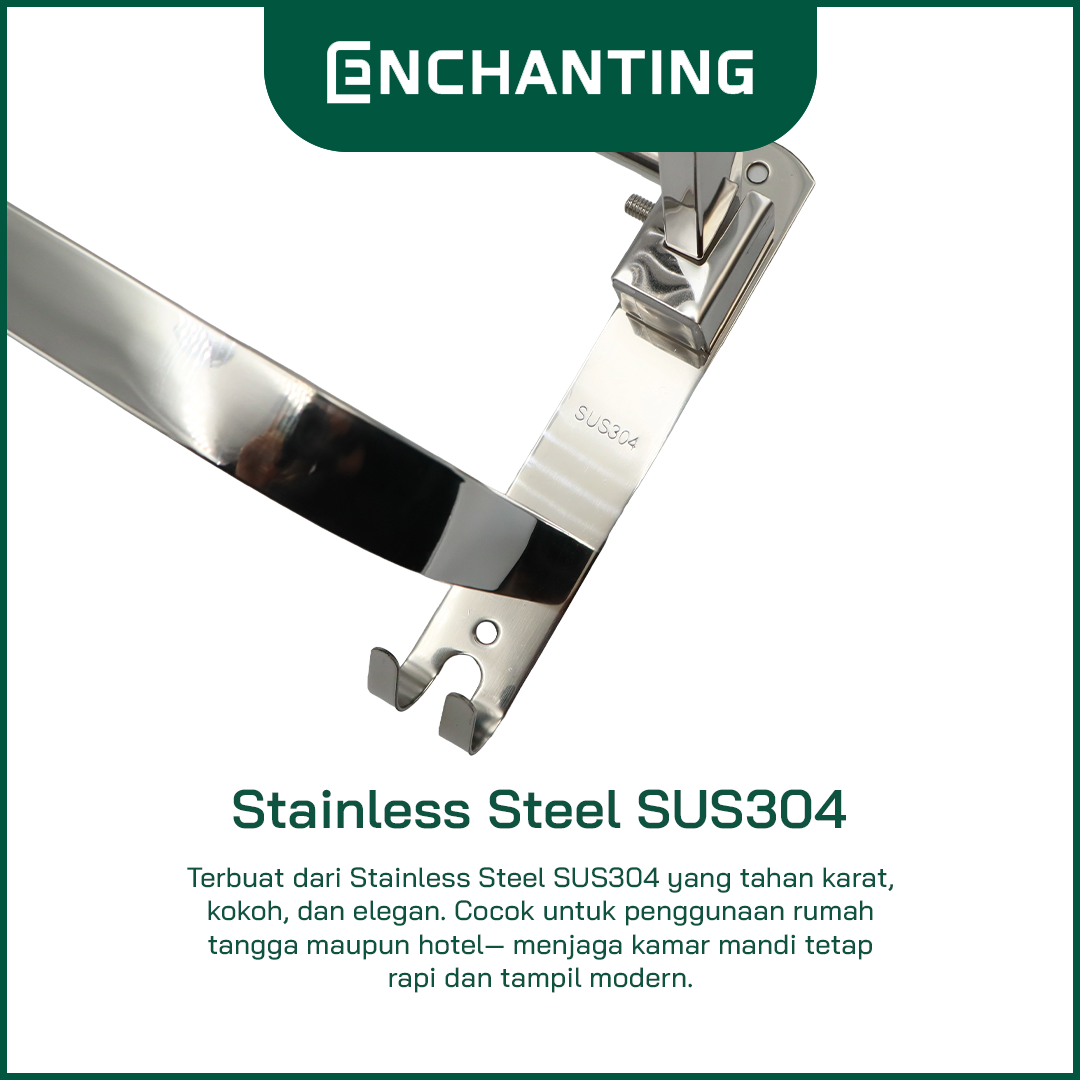 Rak Tempat Handuk Stainless Steel 304 Europe Enchanting BT005