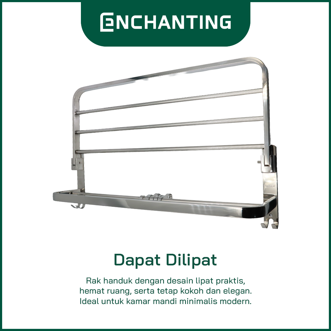 Rak Tempat Handuk Stainless Steel 304 Europe Enchanting BT005