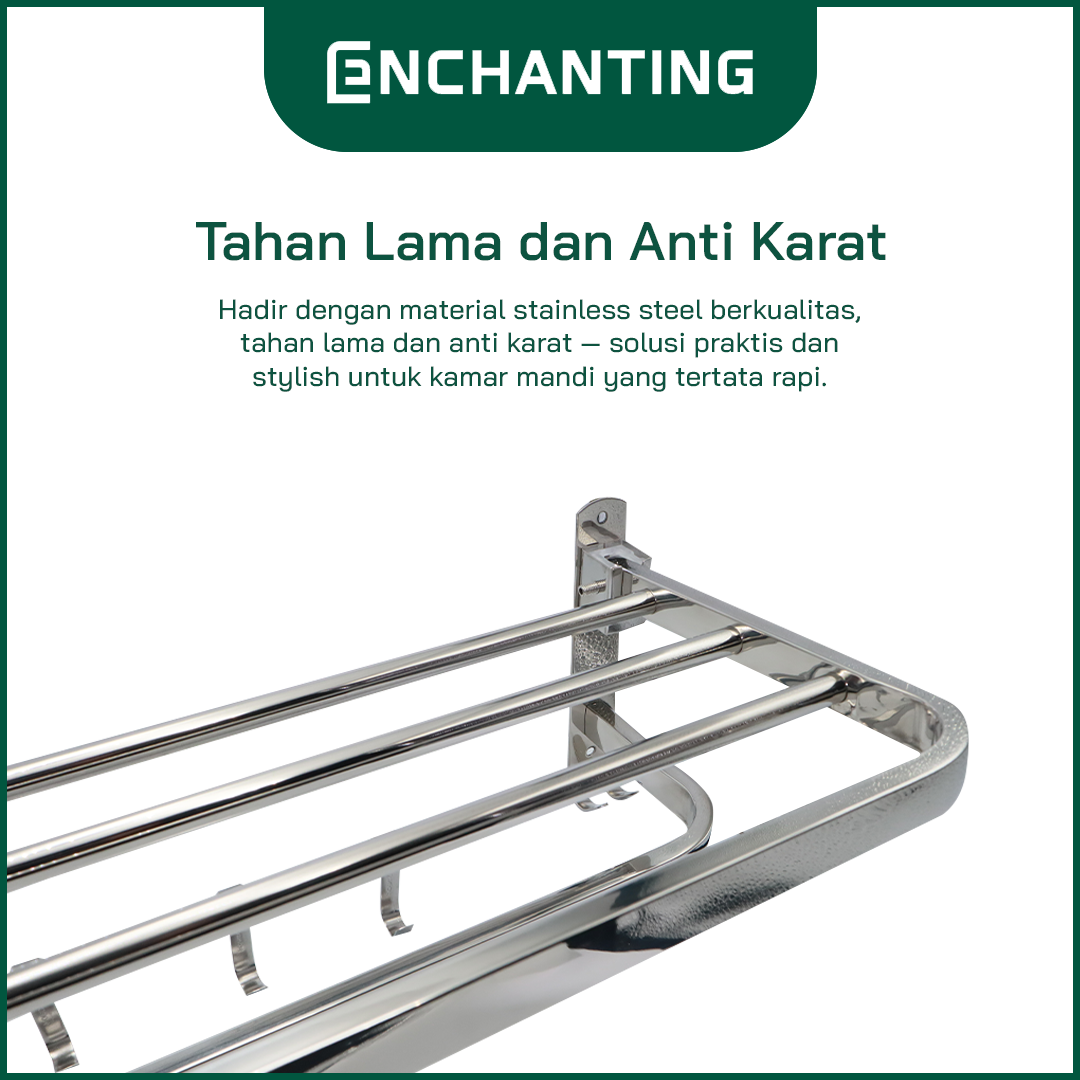 Rak Tempat Handuk Stainless Steel 304 Europe Enchanting BT005