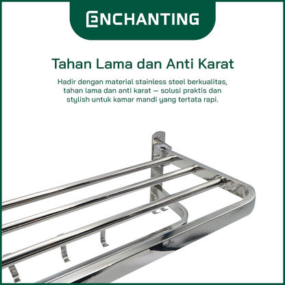 Rak Tempat Handuk Stainless Steel 304 Europe Enchanting BT005