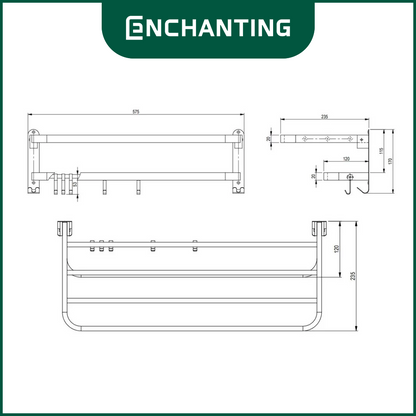 Rak Tempat Handuk Stainless Steel 304 Europe Enchanting BT005