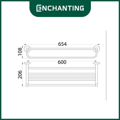 Rak Handuk Lipat Kamar Mandi Europe Enchanting BT006 Stainless Anti Karat